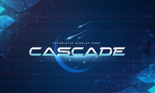Cascade - Futuristic Display Typeface