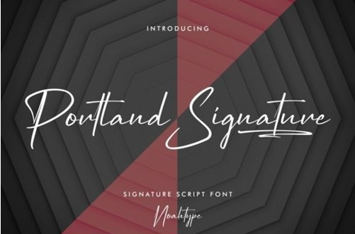 Portland Signature Font