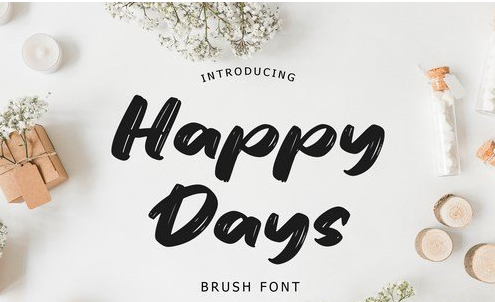 Happy Days Brush Display Font