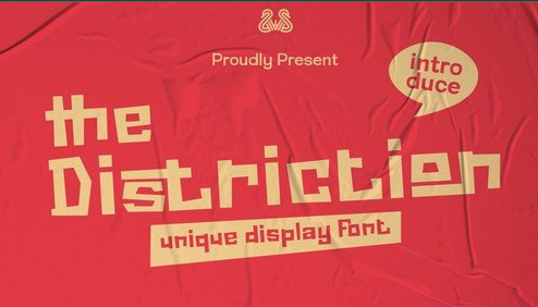 The Distriction - Unique Display Font