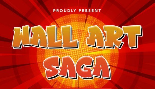 WallArtSaga - Graffiti Display Font