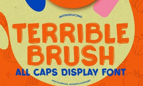 Terrible Brush - All Caps Display Font
