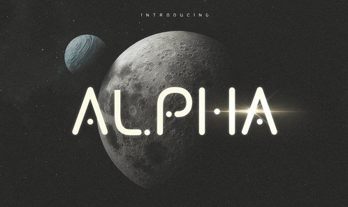 Alpha - Futuristic Display Typeface