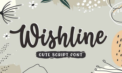 Wishline - Cute Script Font