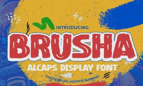 BRUSHA - All Caps Display Font
