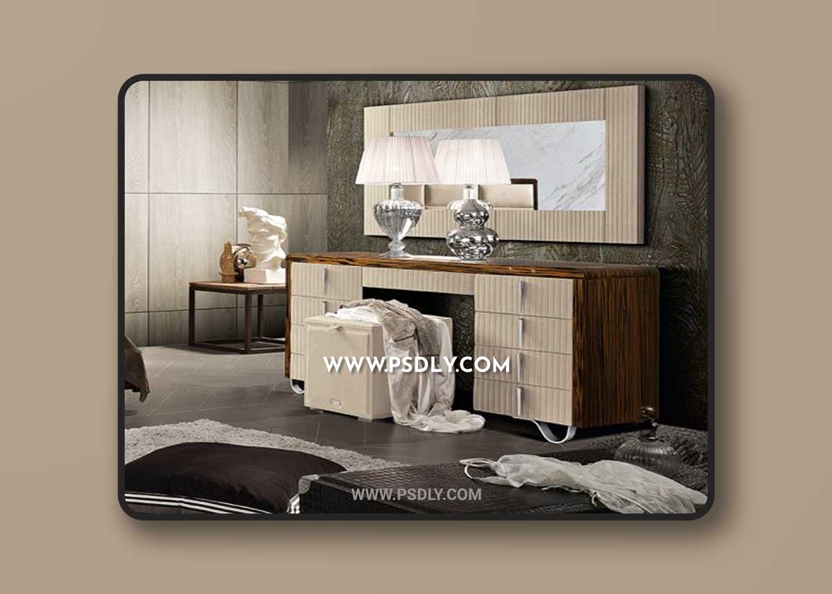 Toilette Dresser Romantic 3D Model