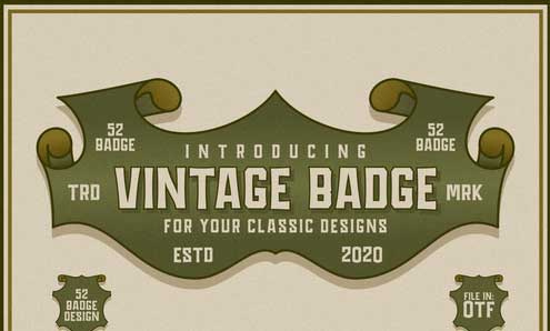 Vintage Badge Design Font