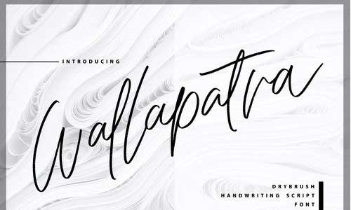 Wallapatra Drybrush Handwriting Script Font
