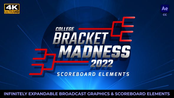 Videohive College Basketball Bracket Madness Scoreboard Elements 36138590