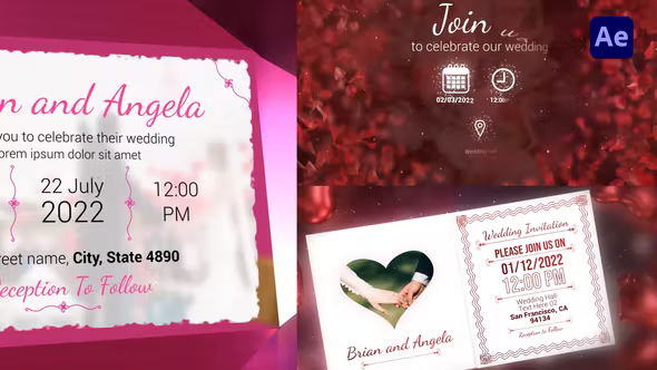 Videohive Wedding Invitations Pack 36051049