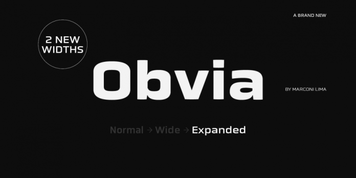 Obvia Expanded Font Family - 9 Fonts