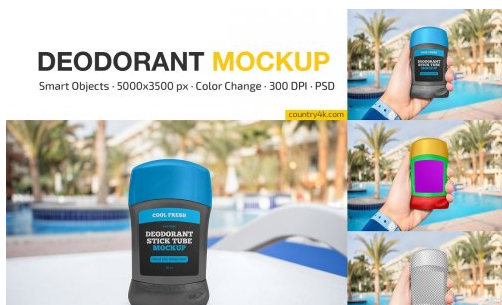 CreativeMarket - Deodorant Stick Tube Mockup Set 6933104