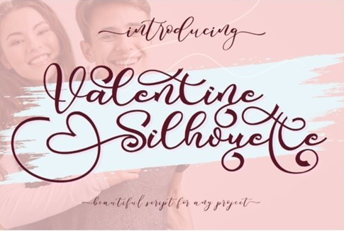 Valentine Silhouette Font Valentine Silhouette Font