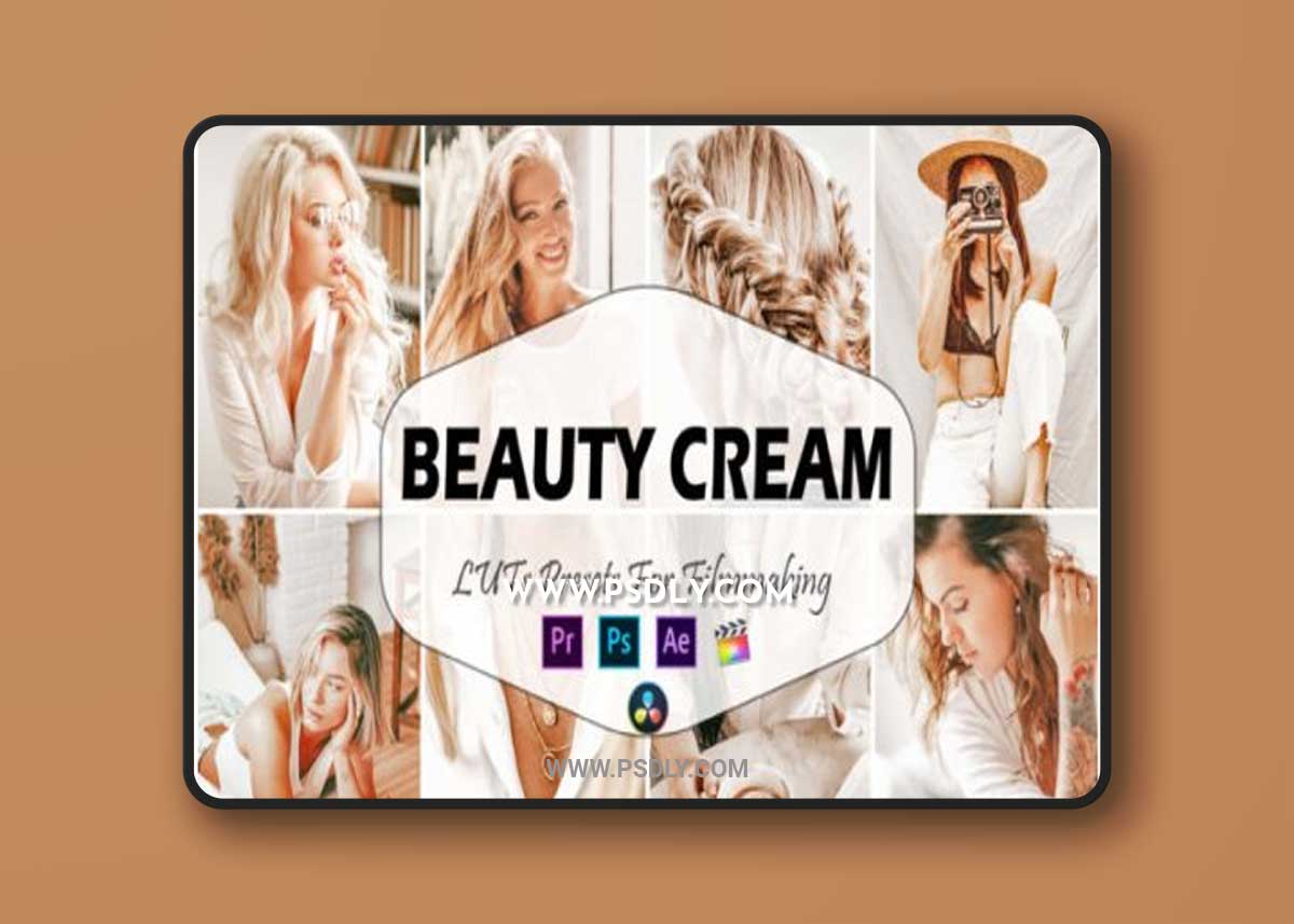 10 Beauty Cream Video LUTs Presets