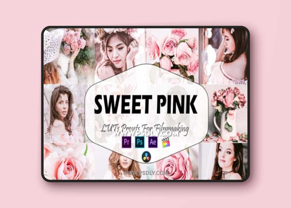 3 Sweet Pink Video LUTs Presets