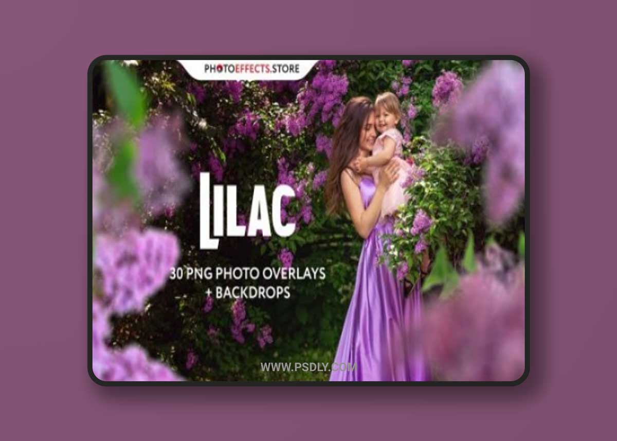 30 Lilac Photo Overlays