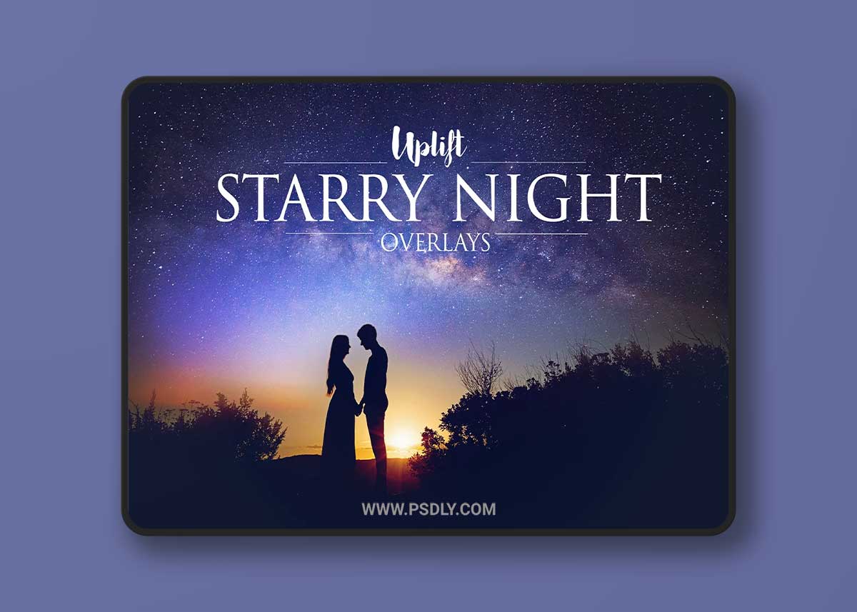 50 Starry Night Overlays