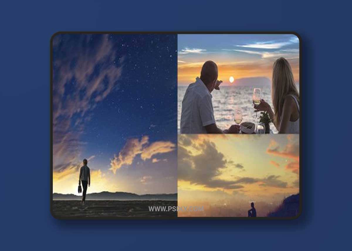 Amazing Sky Overlays, JPG Collection and Sky Replacer Action