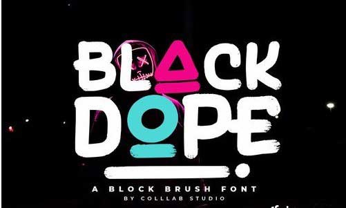 Black Dope - A Brush Font