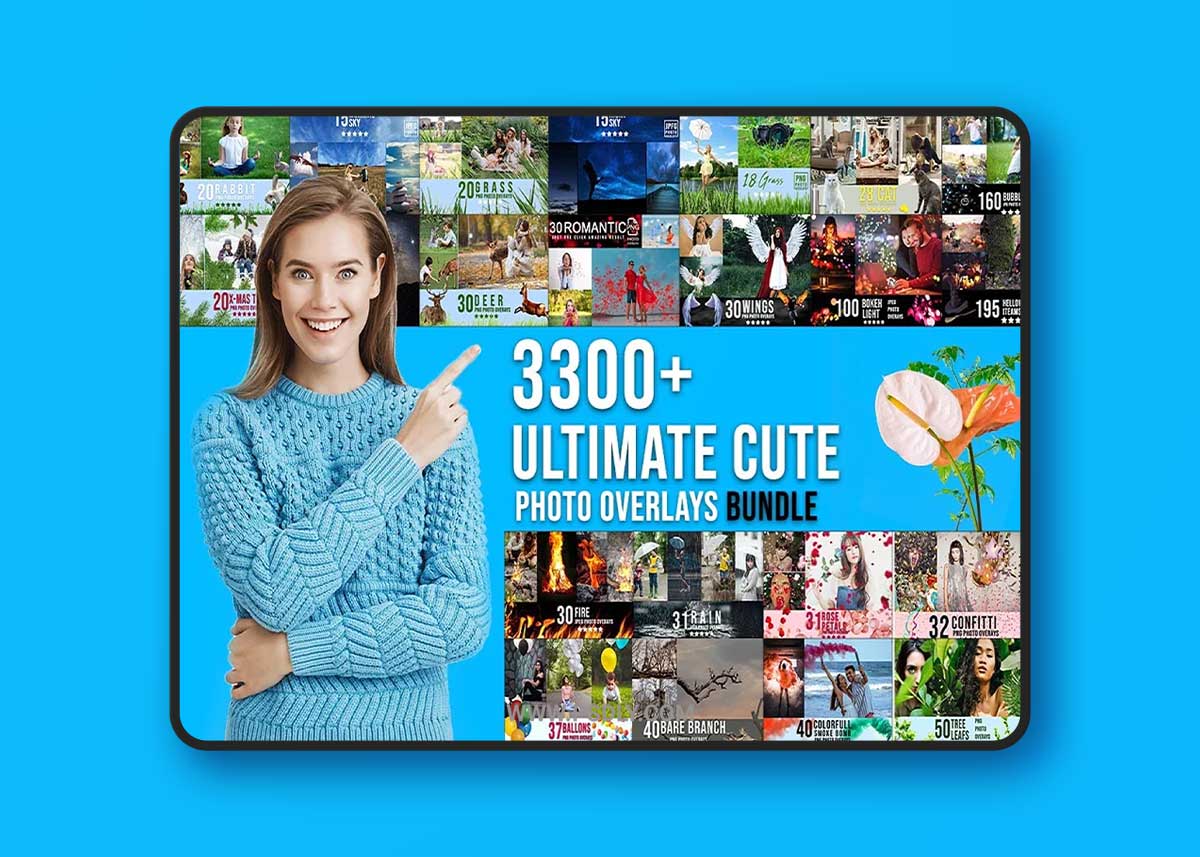 CreativeMarket - 3300+ Photo Overlays Bundle+FREE Act 6791145