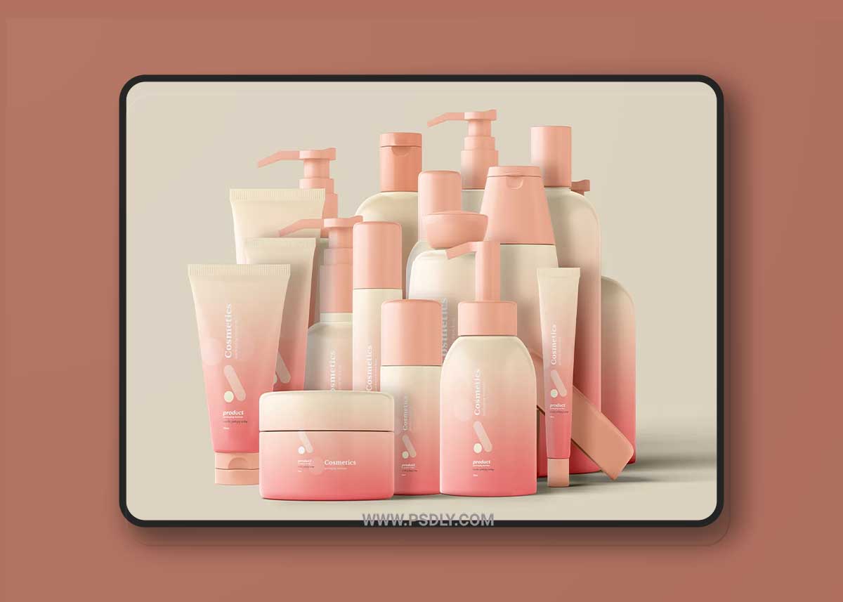 CreativeMarket - Cosmetics Packaging Mockup Pack 6710278