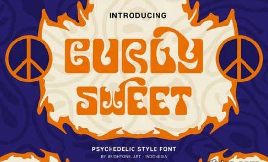 Curly Sweet - Psychedelic Style Font