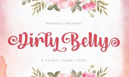 Dirly Belly - Lovely Calligraphy Font 5294260