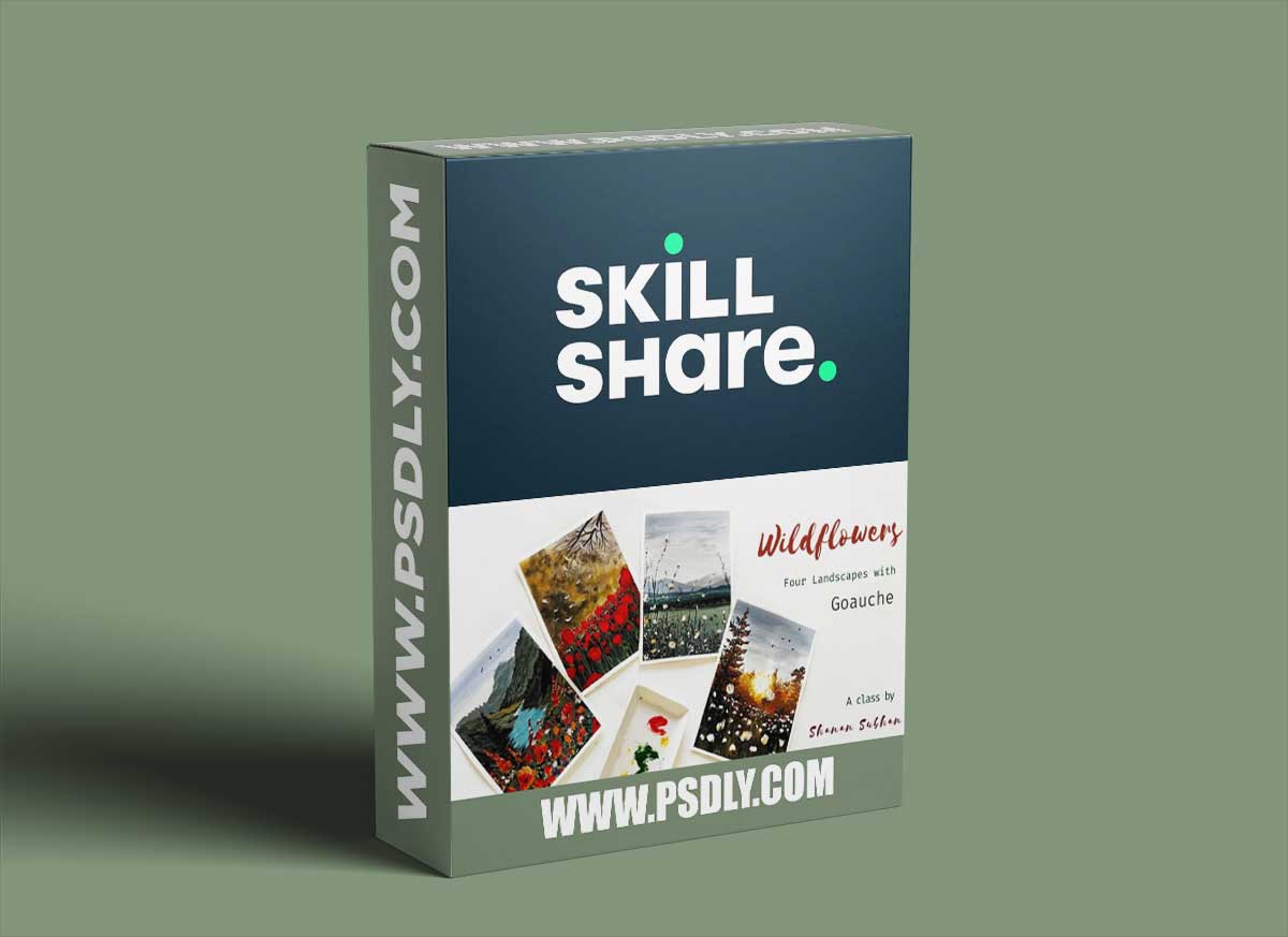 Gouache Wildflowers - 4 days Landscape challenge | Beginners