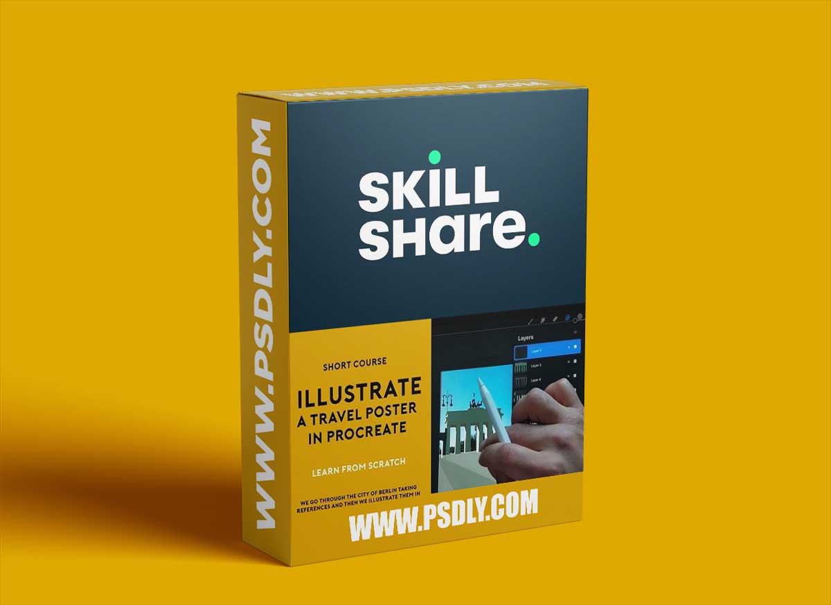 How to illustrate a travel poster in procreate