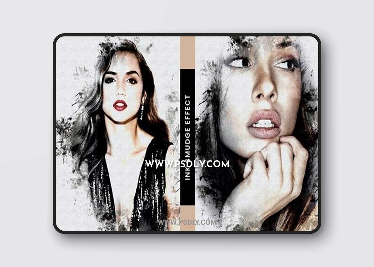 Ink Smudge Effect Photoshop Action