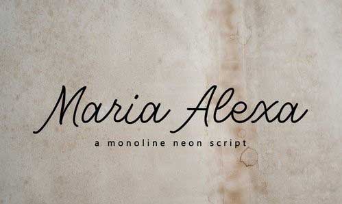 Maria Alexa - Elegant Handwritten Font