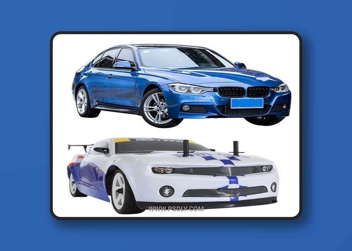 Modeling Car Set Transparent PNG