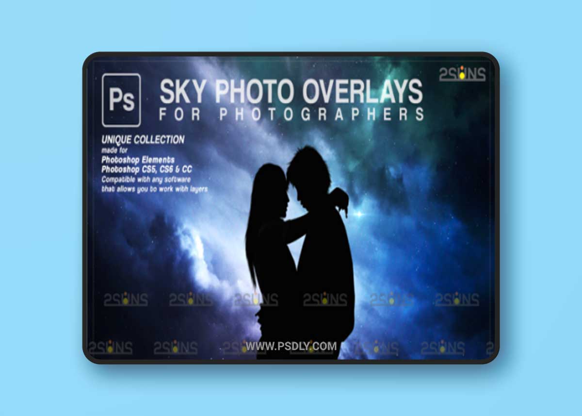 Night Sky Overlays, Pastel Sky Space