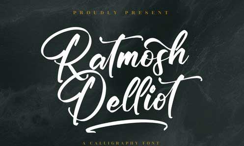 Ratmosh Delliot Calligraphy Font