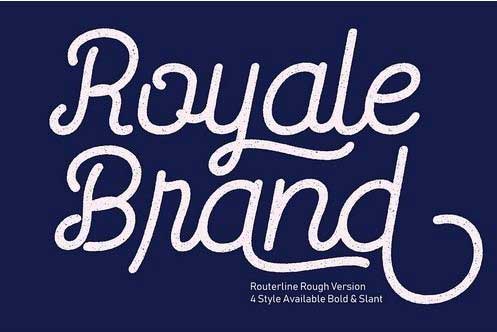Routerline Rough Font Family - 4 Fonts