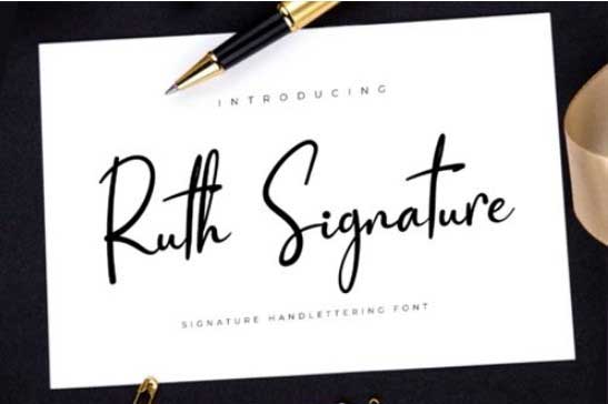 Ruth Signature Font