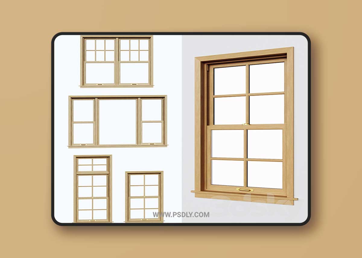Sash windows double hung sliding sash 3D Model
