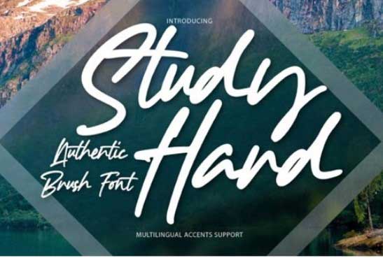 Study Hard Font