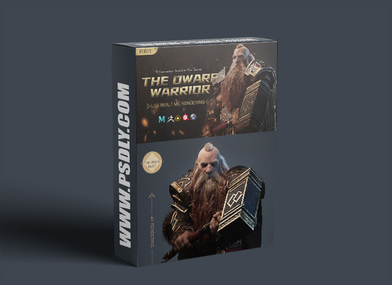 The Dwarf Warrior 3D Character Creation For Game