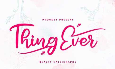 Thing ever Beauty Calligraphy