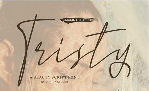 Tristy A Beauty Script Font