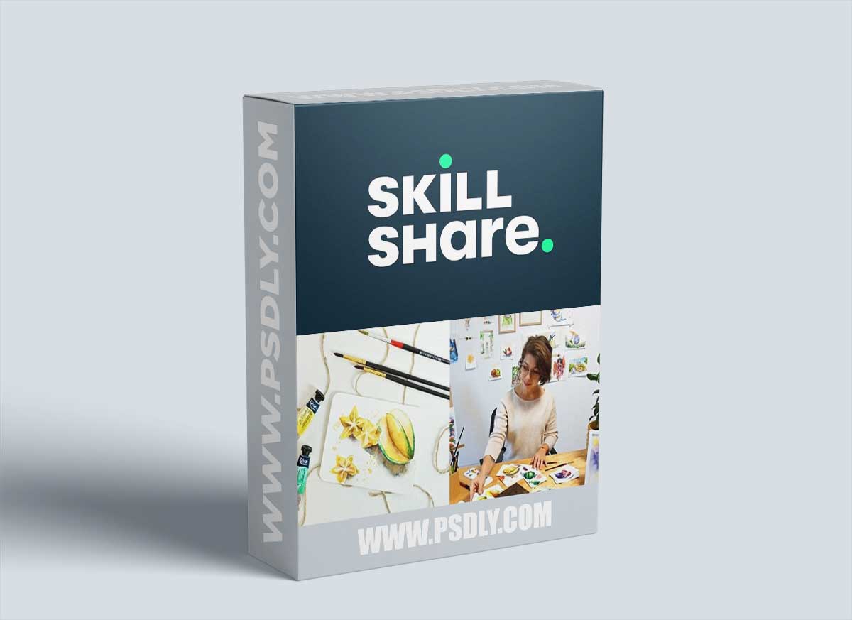 Tropical Fruit Series: STAR FRUIT [course 8]. Paint Easy Watercolor Postcards Like a Pro