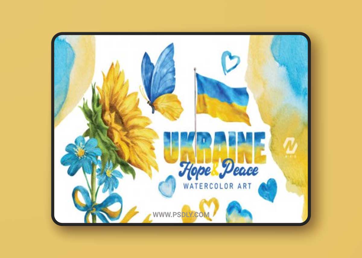 UKRAINE Watercolor PNG Clipart