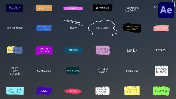 Videohive Scribble Titles for After Effects 36816586