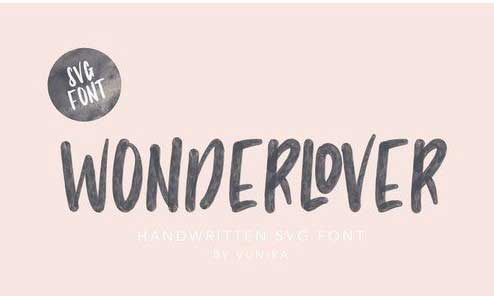 Wonderlover Handwritten Svg Font
