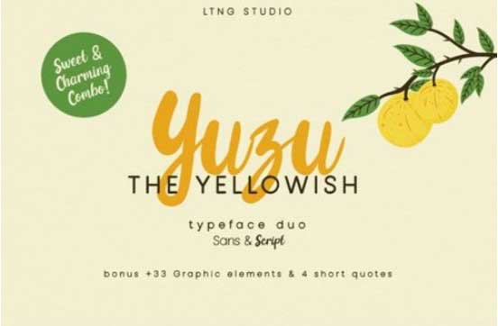 Yuzu the Yellowish Duo Font