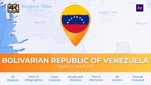 Videohive Venezuela Map - Bolivarian Republic of Venezuela Travel Map 36671443