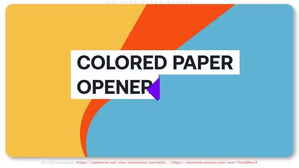 Videohive Colored Paper Opener 36688306