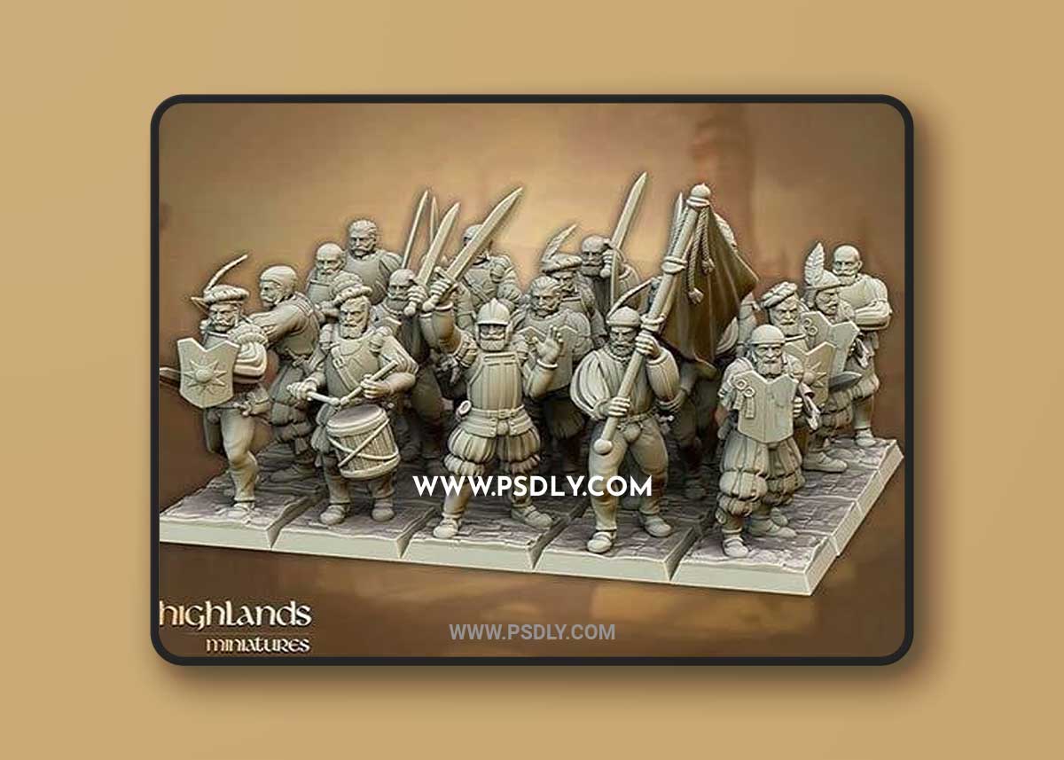 3D Print Models Highlands Miniatures - Sunland Imperial Troops