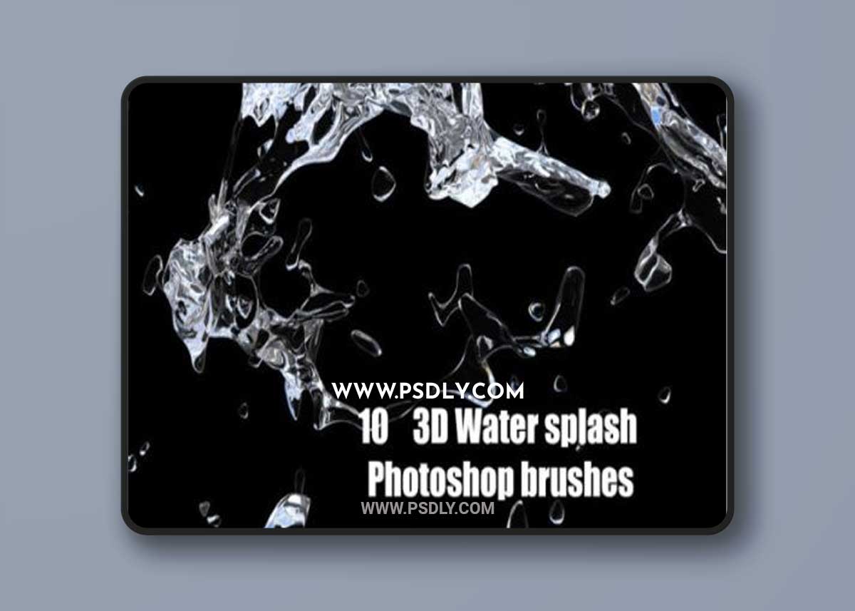 3D Water Splash Photoshop Brushes